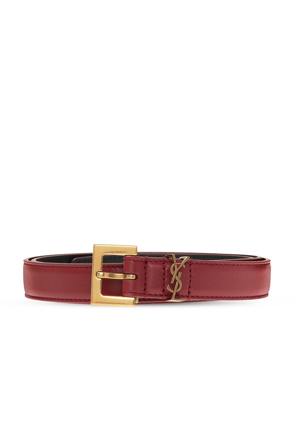 Saint Laurent Leather belt with logo